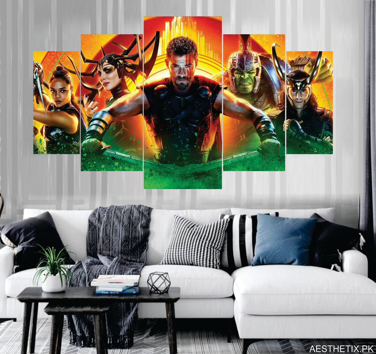 Thor set of 5 - panel wall art