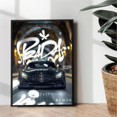 Mercedes-Benz AMG GT illustration poster - wall art