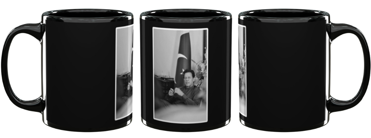 Imran Khan with flag - coffee mug