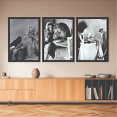 B&W aesthetic bundle set of 3 stay calm be brave - wall art