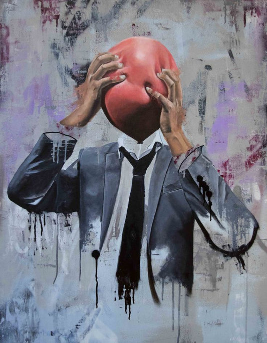 Balloon man Abstract art - wall Art