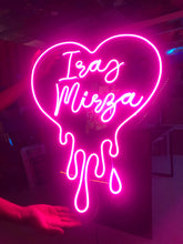 dripping heart (with name) Neon Sign