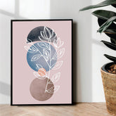 Minimal Leafs Line Art - wall art