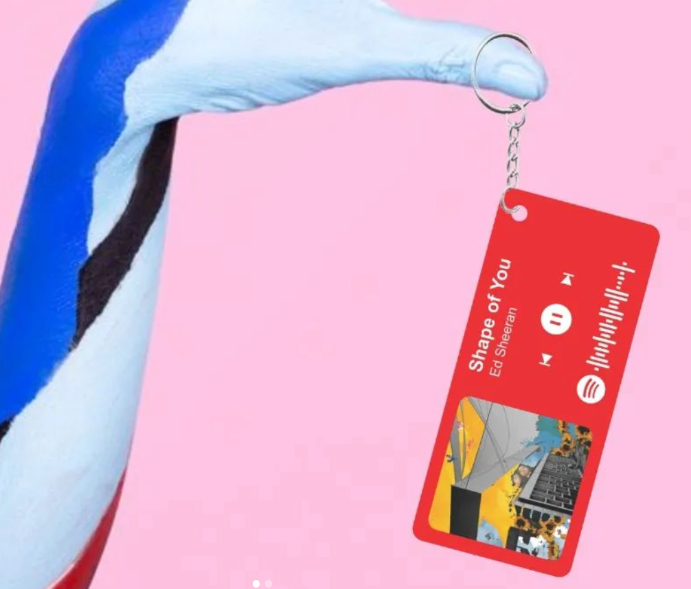 QR Spotify Song Name Keychain