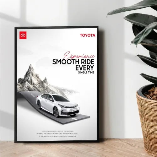 Toyota Corolla illustration artwork - wall art