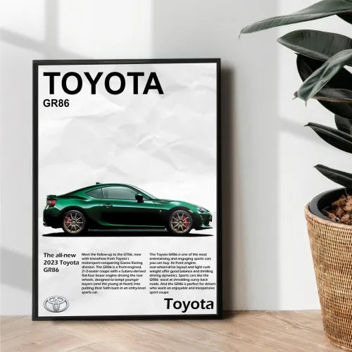 Toyota Gr86 artwork poster - wall art