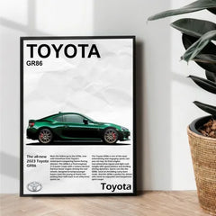 Toyota Gr86 artwork poster - wall art