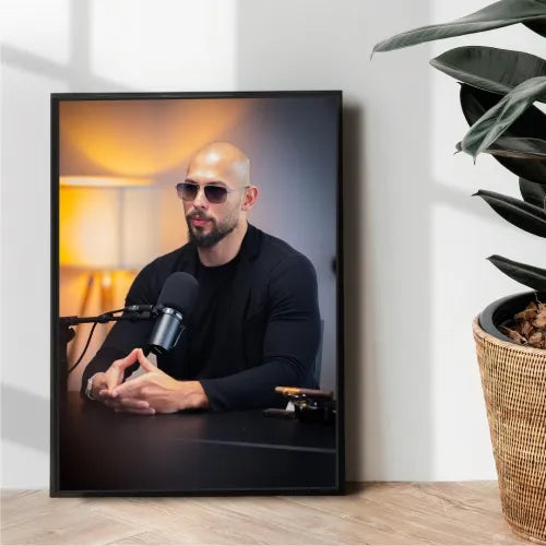 andrew tate top g with his cigar - wall art