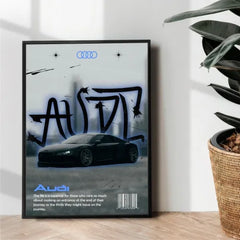 The black Audi R8 devil poster - wall art
