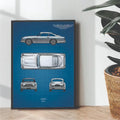 the classic 1963 Aston Martin Db5 metal poster - wall art