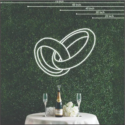 wedding Rings neon sign
