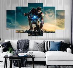 Iron Man set of 5 - panel wall art
