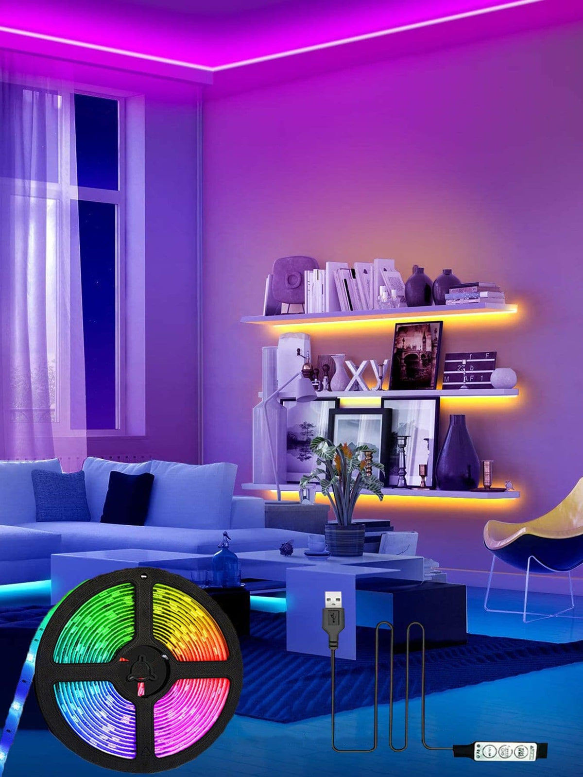 RGB LED Strip Light with mobile controlling  For Room Home Decoration