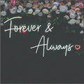 Forever and always wedding neon sign
