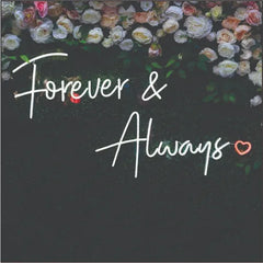 Forever and always wedding neon sign
