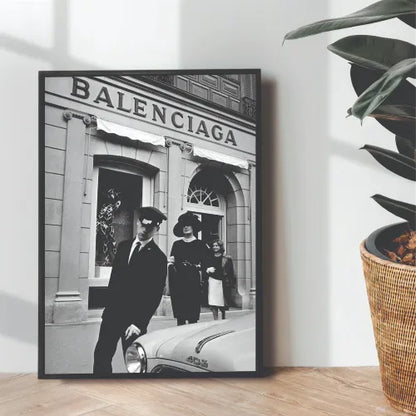 Balenciaga Black And White aesthetic portrait - wall art