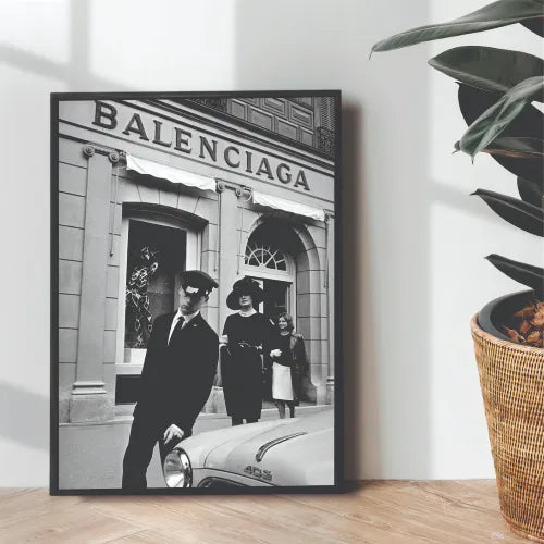 Balenciaga Black And White aesthetic portrait - wall art