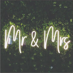 Mr & Mrs wedding neon sign