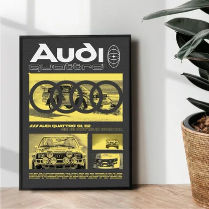 Audi sport quattro S1 E2 poster illustration design - wall art