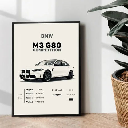 BMW M3 G80 poster - wall art