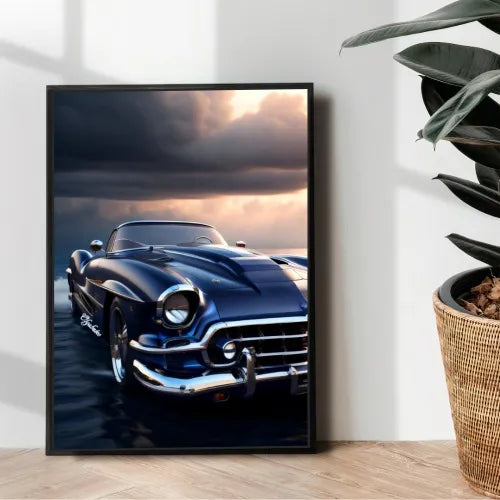 Chevrolet Corvette (C1) poster illustration - wall art