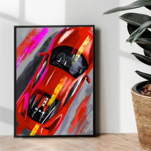 Super car Ferrari 458 Automotive art poster - wall art