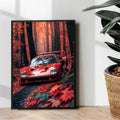 Ferrari F40 minimalist poster - wall art