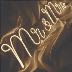 Mr & Mrs wedding neon sign