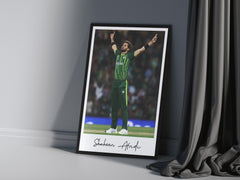 Shaheen Shah Afridi Polaroid Portrait - cricket wall art