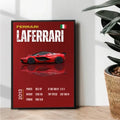 Ferrari Laferrari metal poster design - wall art