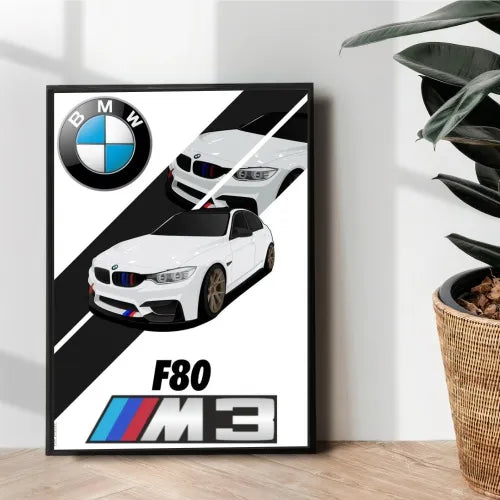 BMW M3 F80 metal poster - wall art