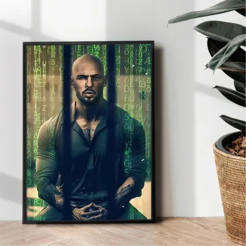 Andrew tate top G behind lockup - wall art