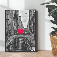 misty morning in venice Paris B&W Aesthetic art - wall art