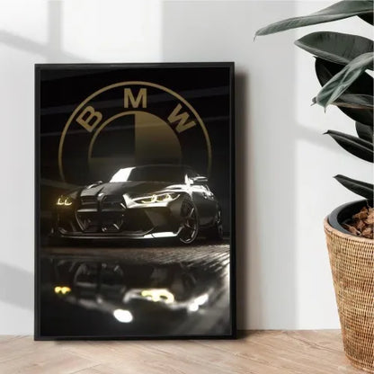 BMW M4 dark poster design - wall art