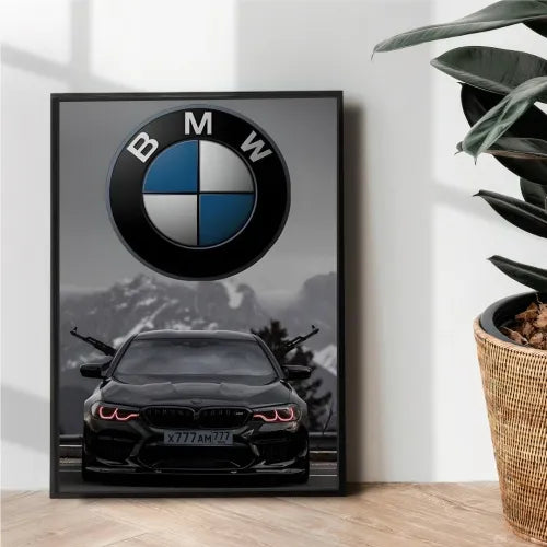 Black BMW Mafia style poster - wall art