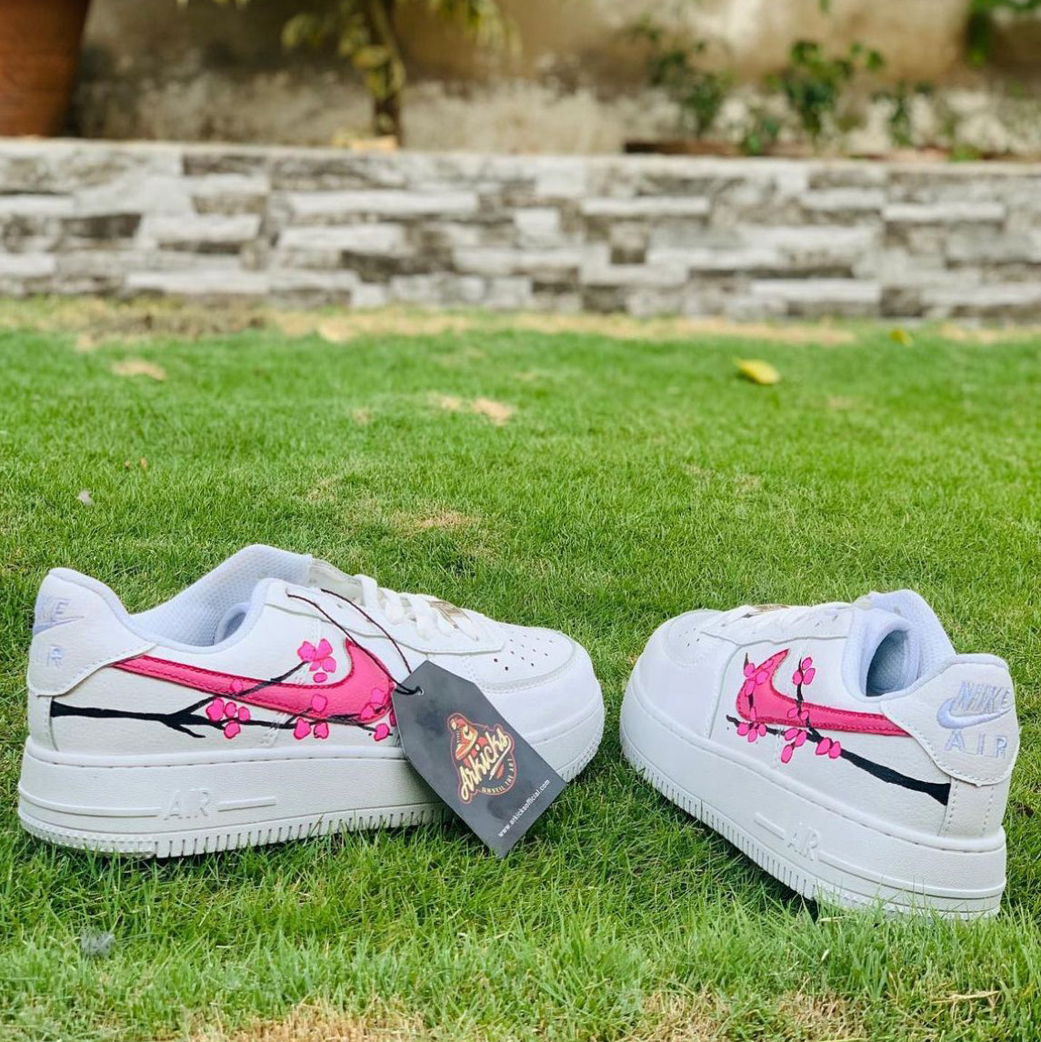 Nike Air Force Sakura Hand Painted