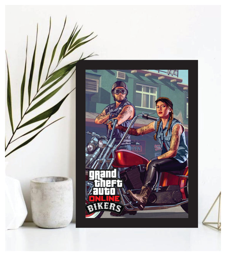Grand Theft auto Online Bikers Artwork poster
