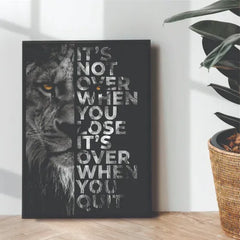 Black And White Lion head portrait - wall art