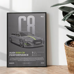 Audi RS6 C8 - wall art
