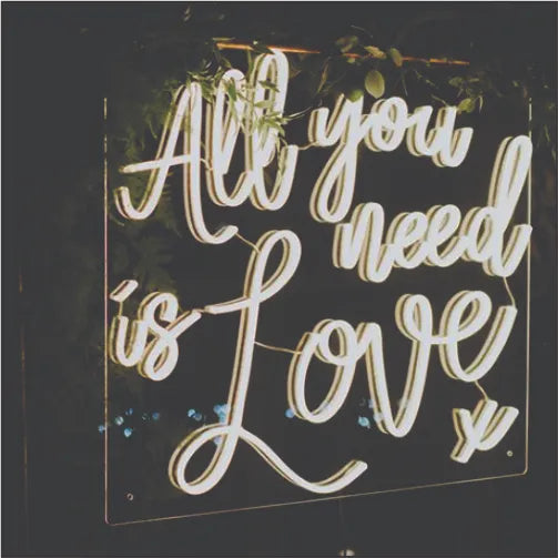 All you need is love wedding neon sign