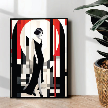 Girl in the Dark Abstract art  - wall Art