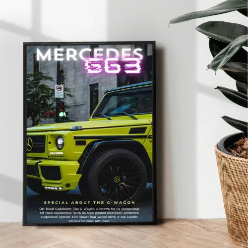 Mercedes Benz G63 wagon illustration - wall art