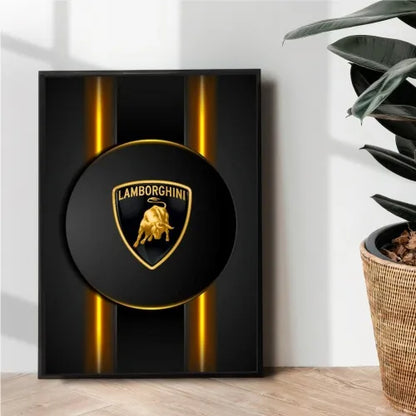Lamborghini Logo poster illustration design - wall art