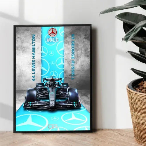 Mercedes Benz W15 illustration poster - wall art