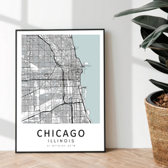 Map of Chicago, Illinois