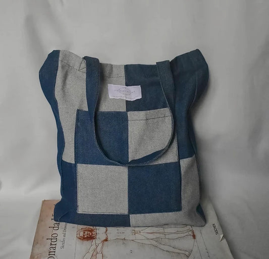Denim Tiles Tote Bag