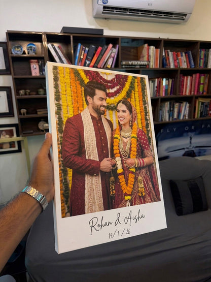 Custom Wedding Portrait with Name & Date