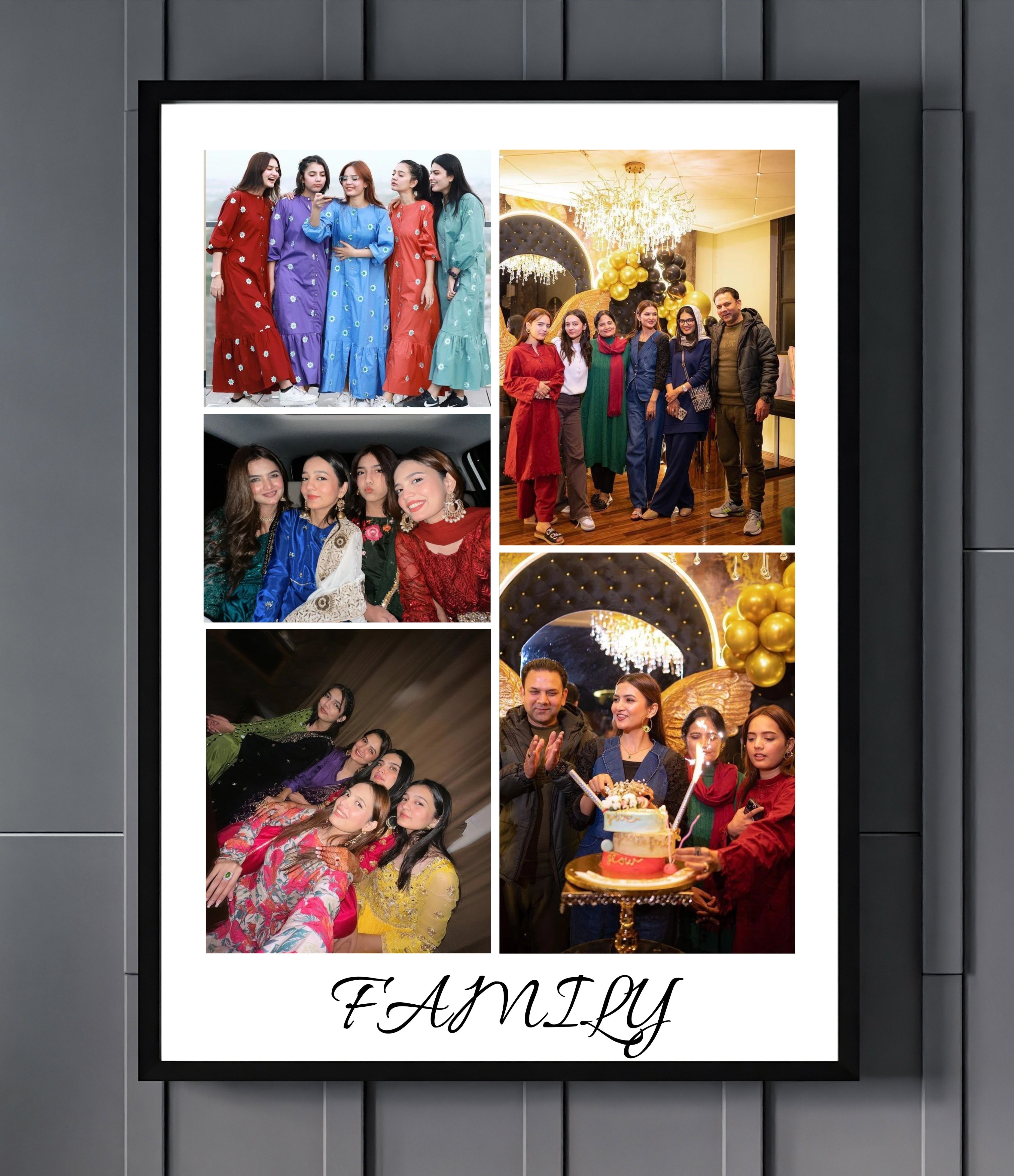 Custom collage Polaroid Style with Name.