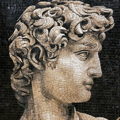 David of Michelangelo Mosaic digital art - wall art