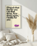 lyrical canvas Snooze by Sza - wall art